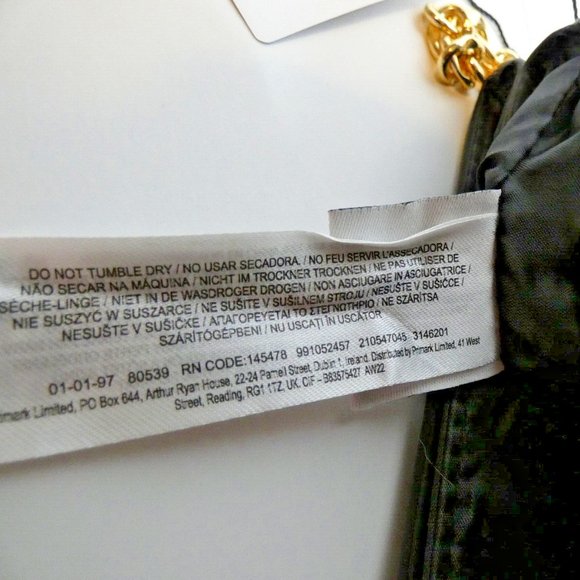 Disney Crossbody Bag Purse Mickey Minnie Mouse Black Embossed Gold Chain NWT - Picture 11 of 14